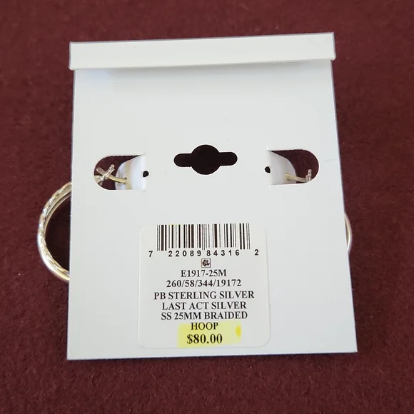 Giani Bernini Braided Crossover Small Hoop Earrings - Picture 3 of 4